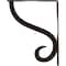 Ekena Millwork Ashford Single, Wrought Iron Bracket, (Single center brace), Antiqued Brass 1 1/2"W  x 10"D x 12"H BKTM01X10X12SASABS - alternate 3